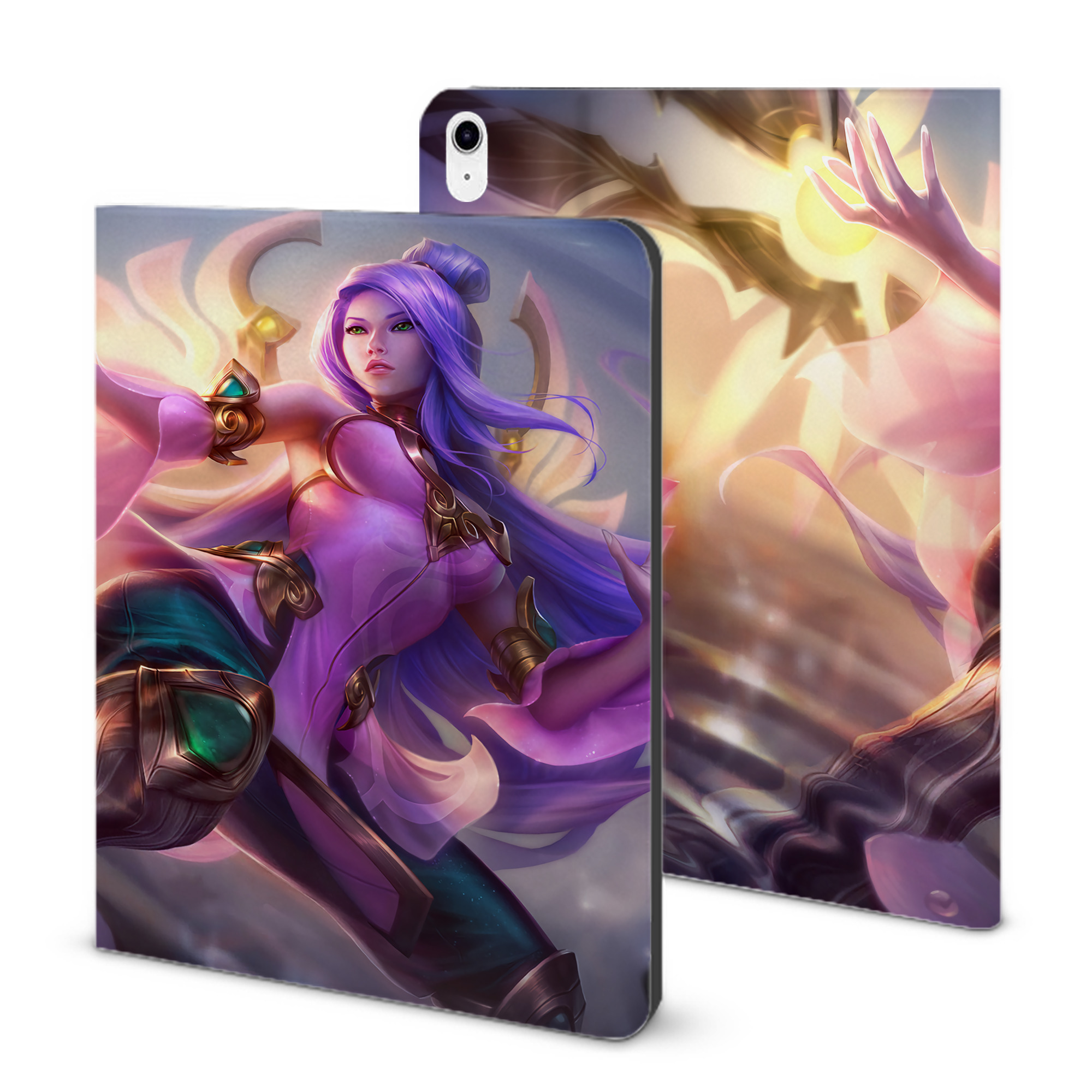 （画像用） リーグ・オブ・レジェンド League of Legends LOL IPad ケース ブック型 PUレザー TPU 耐衝撃 軽量 薄型 ペン収納なし 全面保護 IPad 各モデル対応